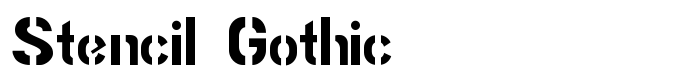 шрифт Stencil Gothic