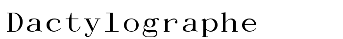 шрифт Dactylographe