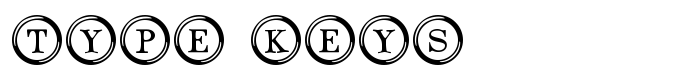 предпросмотр шрифта Type Keys
