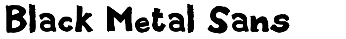 шрифт Black Metal Sans