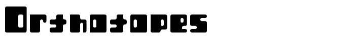 шрифт Orthotopes