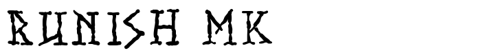 шрифт Runish MK