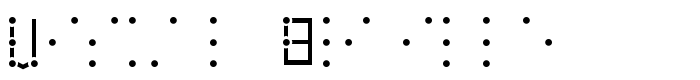 предпросмотр шрифта Visual Braille