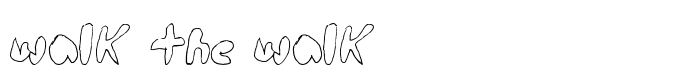шрифт Walk the walk